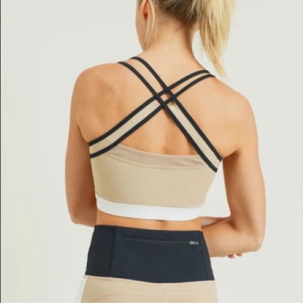 NWT! Mono B Tricolor Sports Bra SIZE SMALL - Picture 1 of 2